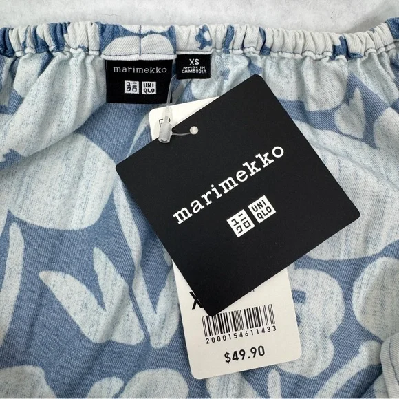 MARIMEKKO x UNIQLO Denim Camisole Dress - Light Blue - Sz XS - Picture 11 of 16